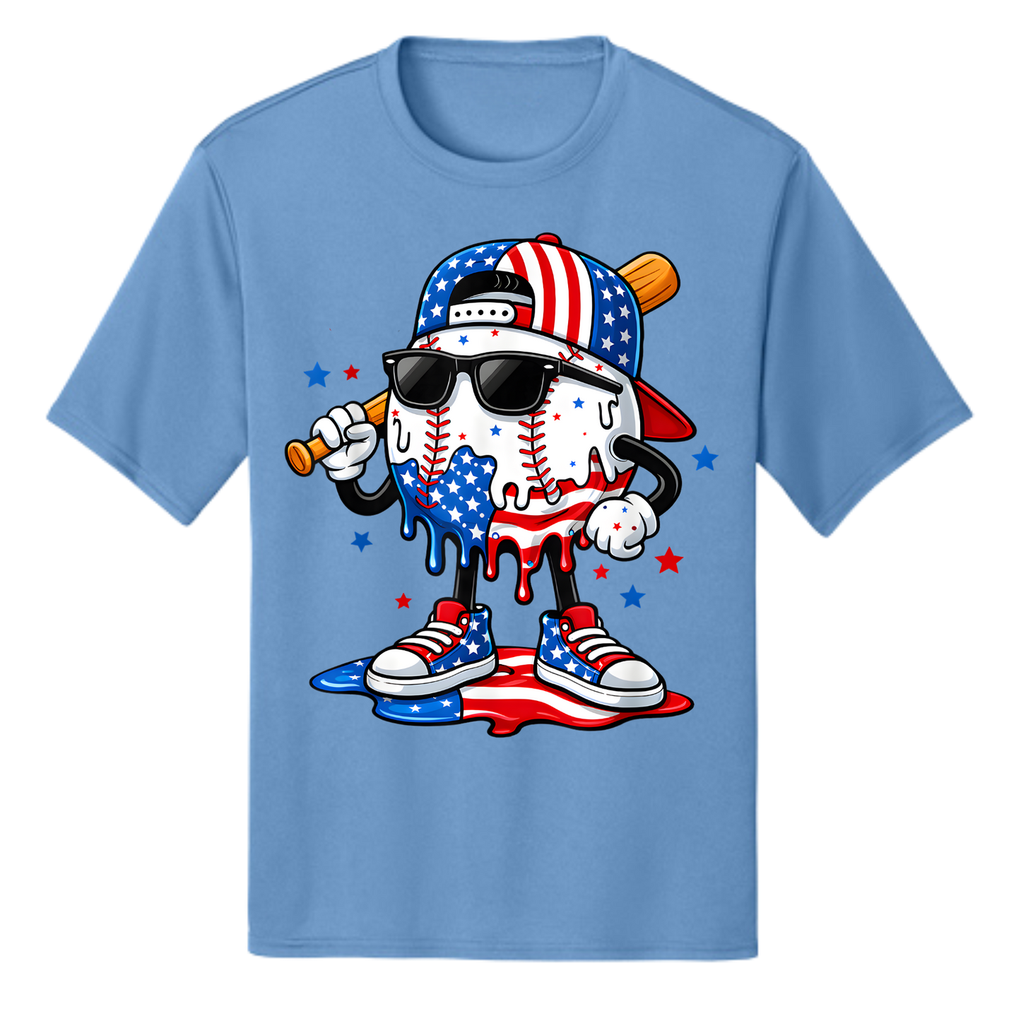 Patriotic Baseball Drip