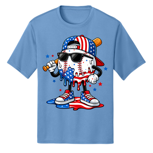 Patriotic Baseball Drip